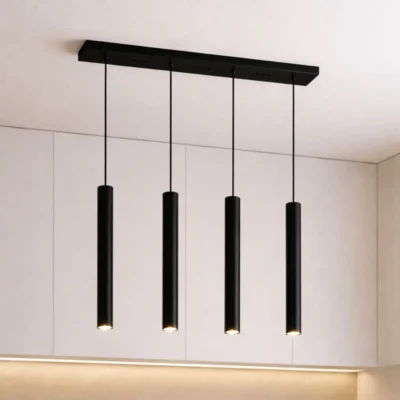 Colgante 4 Luces - Tubo 500 mm - Caño 2" + Base 100*630 | GZ10 - DICRO