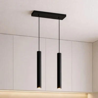 Colgante 2 Luces - Tubo 500 mm - Caño 2" + Base 100*250 | GZ10 - DICRO