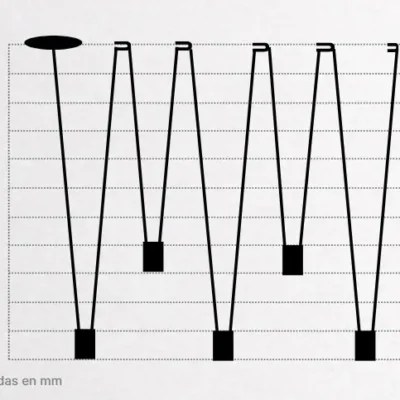 Colgante 5 Luces - Caño 3/8 + Cabezal 2" + Floron | GZ10 - DICRO
