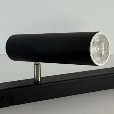 Cabezal 200mm para dicroica, con movimiento niquelado.