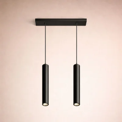 Colgante 2 Luces - Tubo 250 mm - Caño 2" + Base 100*250 | GZ10 - DICRO