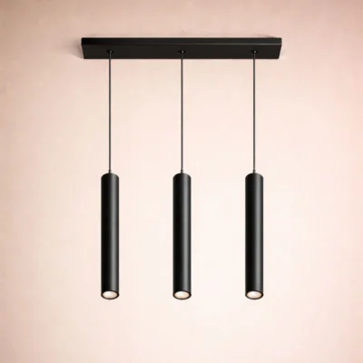 Colgante 3 Luces - Tubo 250 mm - Caño 2" + Base 100*440 | GZ10 - DICRO