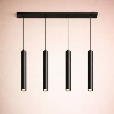 Colgante 4 Luces - Tubo 250 mm - Caño 2" + Base 100*630 | GZ10 - DICRO