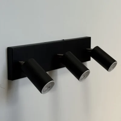 Aplique 3 Luces - Cabezales 100 mm con Movimiento Niquelado + Base 100*440 | GZ10 - DICRO