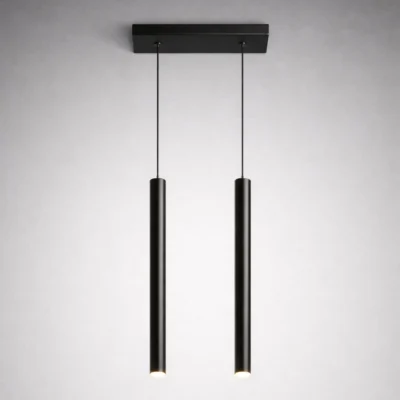 Colgante 2 Luces - Tubo 400 mm - Caño 7/8 + Base 100*250 | G9 - BIPIN