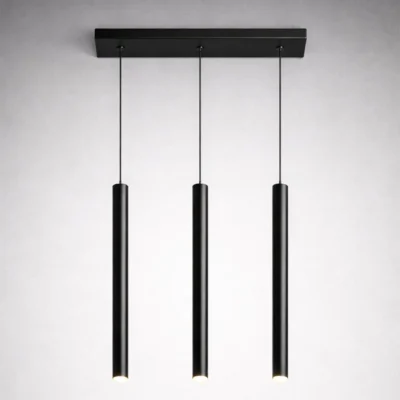 Colgante 3 Luces - Tubo 400 mm - Caño 7/8 + Base 100*440 | G9 - BIPIN