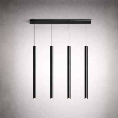 Colgante 4 Luces - Tubo 1000 mm - Caño 7/8 + Base 100*630 | G9 - BIPIN