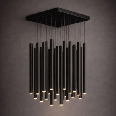 Tubos: 1000 mm (x24); Zócalo: G9x24; Apto lámpara: BIPIN LED; Tipo Caño: Redondo 7/8; Cable: 1.5 m; Material: Caño redondo y chapa acero; Colocación: Techo Interior - Exterior Cubierto.